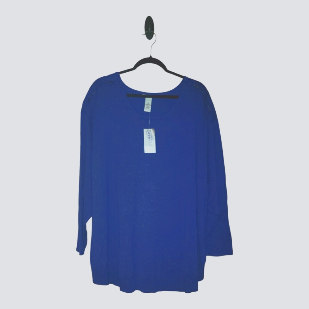 NWT Catherines 3X Sweater Plus Size Long Sleeve Purple
